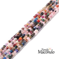 TIRA CUBOS MIX DE PIEDRAS FACETADAS 2 mm (1 Tira) - comprar online