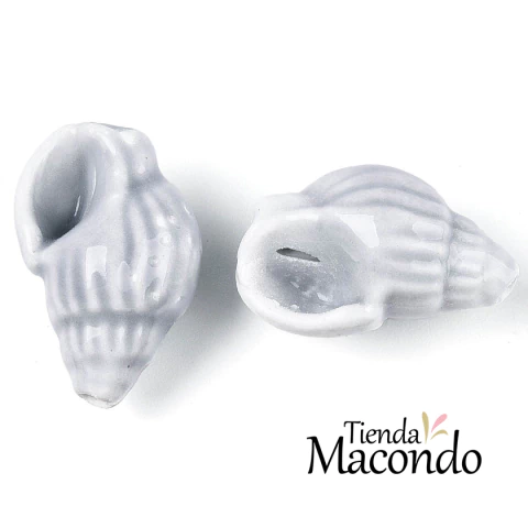 DIJE CARACOL PORCELANA CIELO (1 UNIDAD) - comprar online