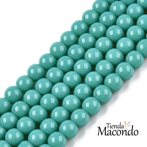 TIRA CUENTAS VIDRIO 4 TURQUESA (1 TIRA) - comprar online