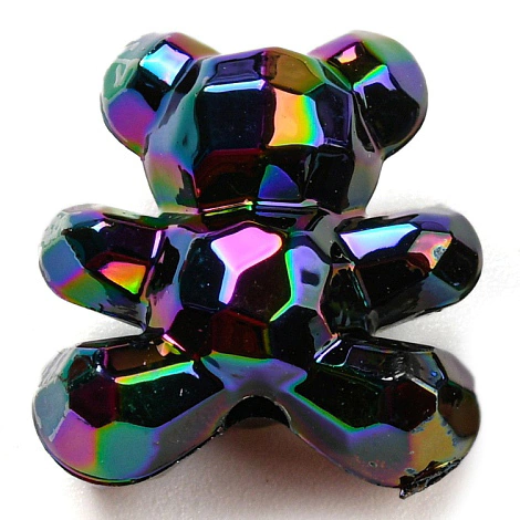 OSITO DIAMANTE ACRILICO PASANTE Negro (1 UNIDAD)