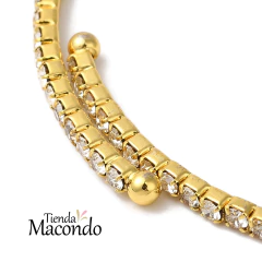 PULSERA ENCHAPADA CIRCONIAS (1 UNIDAD) - comprar online