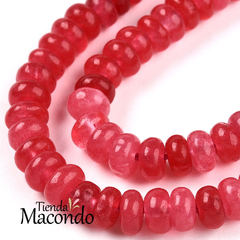 TIRA ARANDELAS DE JADE ROJO 4x3 mm (1 Tira) en internet
