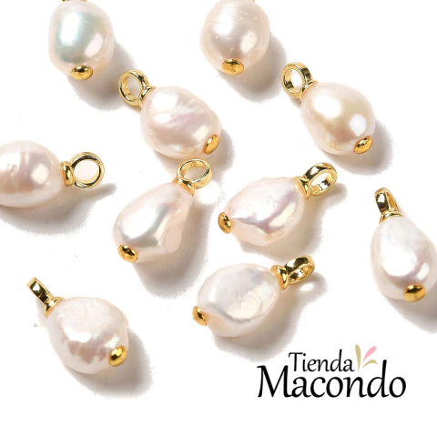 DIJE PERLA CULTIVADA FORNITURA ENCHAPADA (1 Unidad) - comprar online