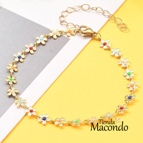 TOBILLERA FLORES (1 UNIDAD) - comprar online