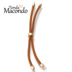 CORDON PARA PULSERA NYLON CON DESLIZANTE Y TERMINALES SIENA - comprar online