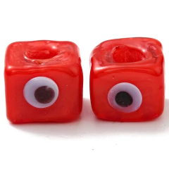 CUBO OJITO CRISTAL MURANO ROJO (1 unidad) en internet