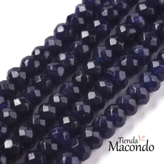 TIRA DONA PIEDRA NATURAL JADE DE MALASIA AZUL FAC. 4x3 mm (1 Tira) en internet