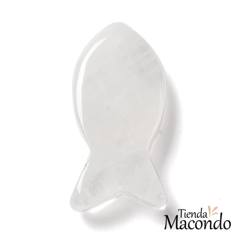 PEZ PIEDRA LISO CUARZO CRISTAL (1 UNIDAD) - comprar online