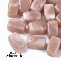 CUBOIDE ACRILICO SIMIL PIEDRA ROSA VIEJO (10 Grs)