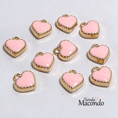 CORAZON CHICO ROSA ESMALTADO (1 UNIDAD) - comprar online