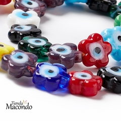DIJE FLOR MURANO MILLEFIORI MIX 12 (5 Unidades) en internet