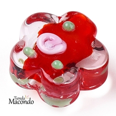 FLOR CRISTAL MURANO ROJA (1 unidad) - comprar online