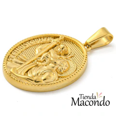 MEDALLA SAN JOSE PADRE ACERO DORADO - comprar online
