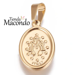 VIRGEN MILAGROSA ACERO DORADO (1 UNIDAD) - comprar online