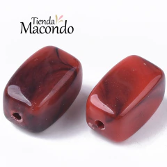 CUBOIDE ACRILICO SIMIL PIEDRA ROJO (10 Grs) - comprar online