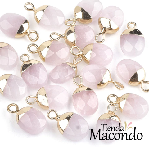 OVALO PIEDRA CUARZO ROSA NATURAL FACETADO (1 UNIDAD) - comprar online