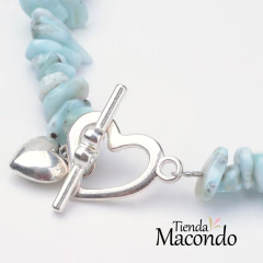 PULSERA PIEDRA NATURAL LARIMAR (1 UNIDAD) - Tienda Macondo