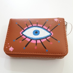 Billetera Ojos Simple Marron