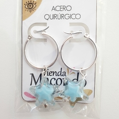Aros de Resina Estrella Celeste