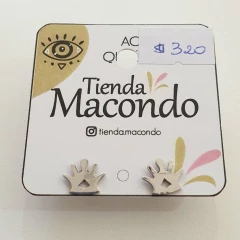 Aros de Acero Q con Dije Corona