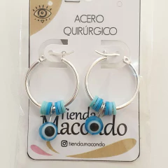 Aros de Acero Q + Ojitos Fimo Surtidos - Tienda Macondo