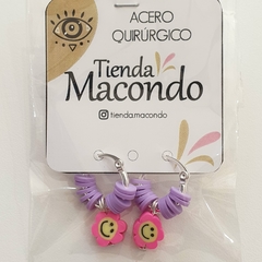 Aros de Acero Q + Flor Fimo Surtidos y Fimos
