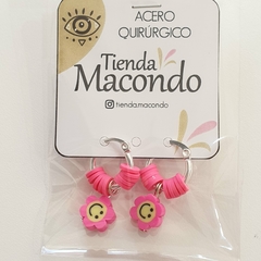 Aros de Acero Q + Flor Fimo Surtidos y Fimos - comprar online