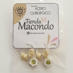 Aros de Acero Q + Flor Fimo Surtidos y Fimos - Tienda Macondo