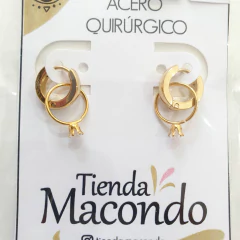 Aros de Acero Q + Dije Anillo