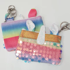 Llavero Monedero Unicornio Arco Iris