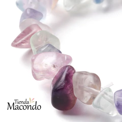 PULSERA PIEDRA NATURAL FLUORITA CORAZON (1 UNIDAD) - Tienda Macondo
