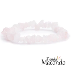 CONJUNTO ESCALLAS CUARZO ROSA (PULSERA Y AROS) (1 CONJUNTO) - tienda online