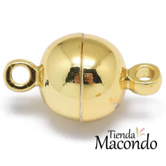 CIERRE MAGNETICO ENCHAPADO ORO (1 PAR) - Tienda Macondo