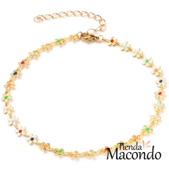 TOBILLERA FLORES (1 UNIDAD) - Tienda Macondo