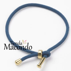 CUERDA TRENZADA PARA PULSERA (ACERO DORADO) AZUL en internet