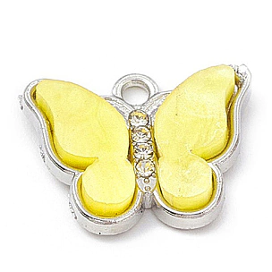 4 MARIPOSAS NACAR ESTRAS AMARILLA P (4 UNIIDADES)