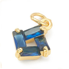 ROMBO ENCHAPADO ZIRCONIA COLOR (Azul)