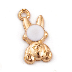 CONEJO ASTRONAUTA ESMALTADO BLANCO (1 UNIDAD)