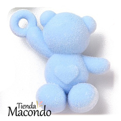 OSITO TERCIOPELO ACRILICO CELESTE (1 UNIDAD) - comprar online