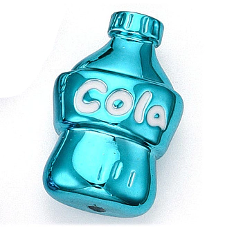 BOTELLA COLA ACRILICO METALIZADO CELESTE (1 unidad)