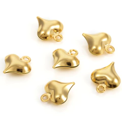 CORAZON INFLADO AC DORADO 11x9 (1 unidad)