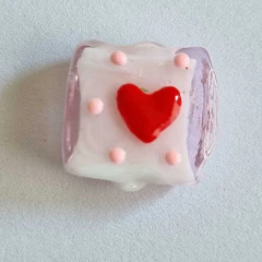CORAZON BOHO CRISTAL MURANO BLANCO (1 unidad) - comprar online