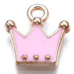 CORONA ESMALTADA ROSA (1 UNIDAD)
