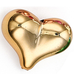 SUPER CORAZON ACRILICO METALIZADO DORADO (1 unidad)