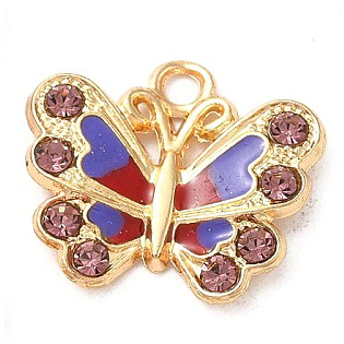 MARIPOSA TECNICOLOR ESMALTADA Lila (1 UNIDAD)