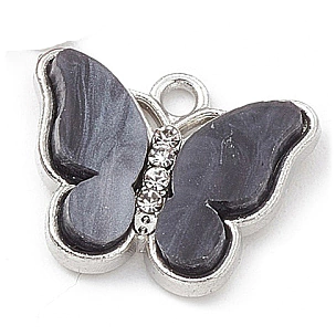 4 MARIPOSAS NACAR ESTRAS NEGRA P (4 UNIIDADES)