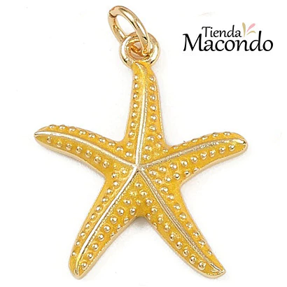 ESTRELLA MAR ENCHAPADA ESMALTE METALIZADO AMARILLO - comprar online