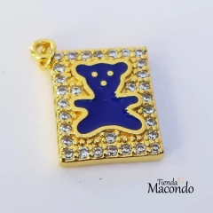 RECTANGULO OSO ENCHAPADO AZUL - comprar online