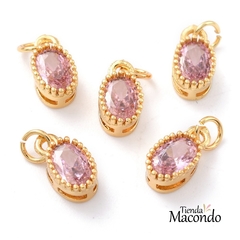 OVALO ZIRCONIA ENCHAPADO ROSA - comprar online