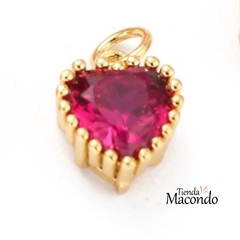 CORAZON 1 ENCHAPADO ZIRCONIA FUCSIA